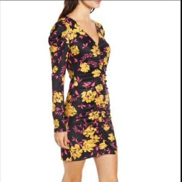 WAYF Ruched Mini Dress - Picture 2 of 10